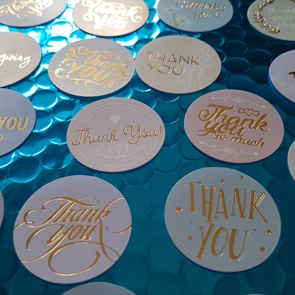 46 pcs Multicolored Thank You Stickers 1.38" in - Picture 6 of 13